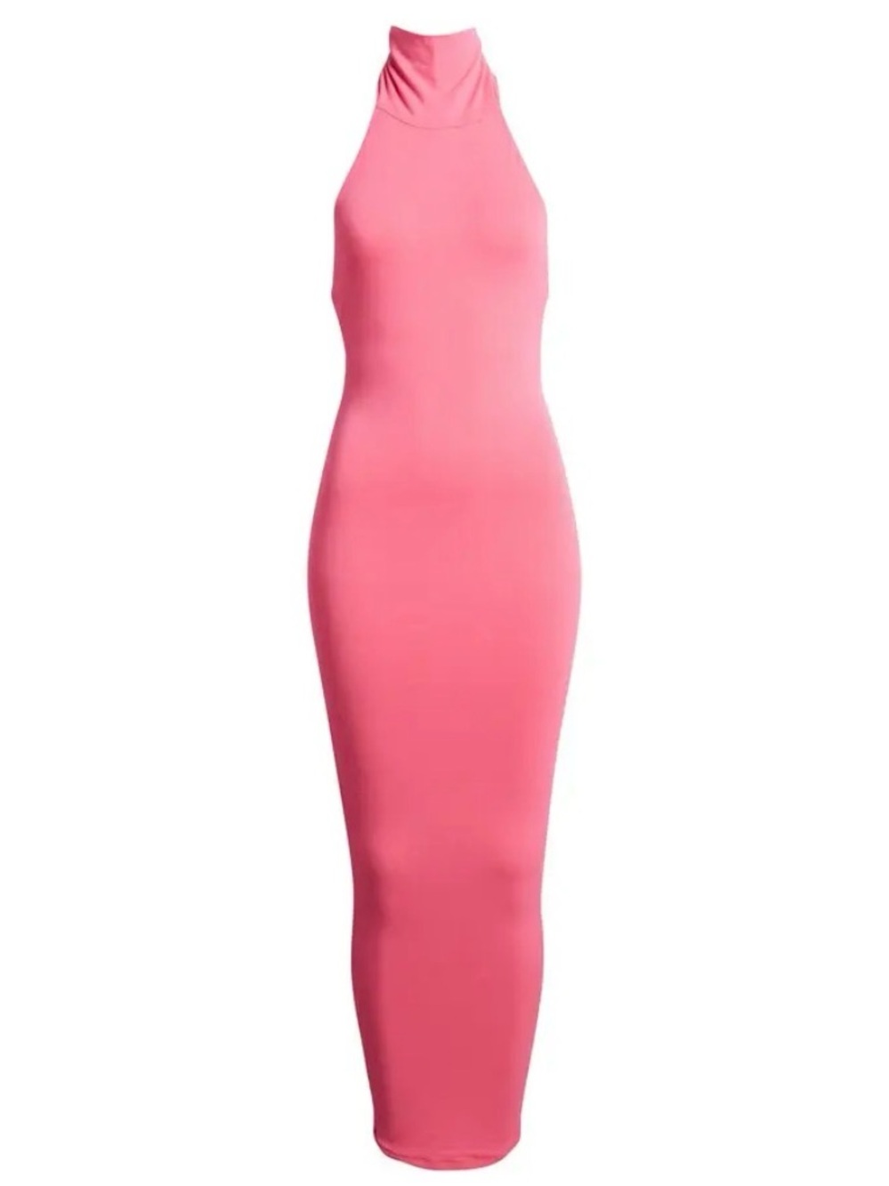 naked wardrobe Hot Pink Halter Maxi Dress - Picture 3 of 7